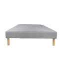 Sommier tapissier gris VOLIGE DÉCO + 4 pieds