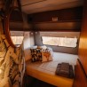 Housse BZ 160x200 matelassée FEUILLE ROUGE ET BEIGE