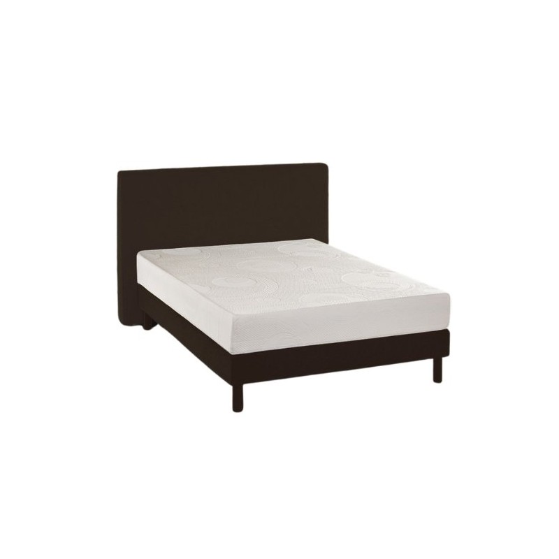 Ensemble matelas sommier - DÉLICE et Sommier tapissier marron VOLIGE