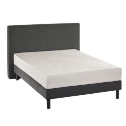 Ensemble matelas sommier - DÉLICE et Sommier tapissier gris VOLIGE