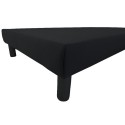 Sommier tapissier noir VOLIGE DÉCO + 4 pieds