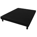 Sommier tapissier noir VOLIGE DÉCO + 4 pieds