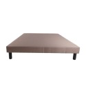 Sommier tapissier marron VOLIGE DÉCO + 4 pieds