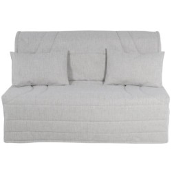 Housse CLIC CLAC 140x190 matelassée GRIS CLAIR CHINÉ pas cher