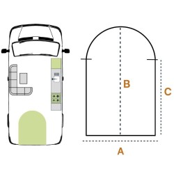 Matelas camping car sur mesure forme arrondi