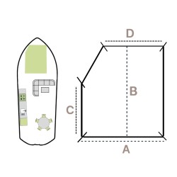 Matelas bateau car sur mesure forme pan coupé