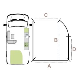 Matelas camping car sur mesure forme arrondi et pan coupé